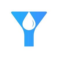 brief y water logo element vector sjabloon. water laten vallen logo symbool