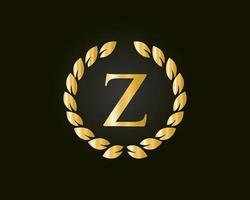 brief z luxe logo sjabloon in vector voor restaurant, royalty, boetiek, cafe, hotel, heraldisch, sieraden en mode identiteit