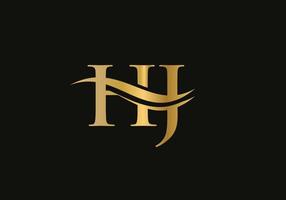 brief hj logo ontwerp voor bedrijf en bedrijf identiteit. creatief hj brief met luxe concept vector