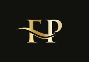 elegant en elegant fp logo ontwerp voor uw bedrijf. fp brief logo. fp logo voor luxe branding vector