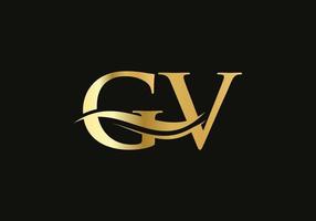 eerste brief gv gekoppeld logo voor bedrijf en bedrijf identiteit. modern brief gv logo vector sjabloon met modern modieus