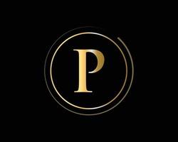 brief p logo voor luxe symbool, elegant en elegant teken vector