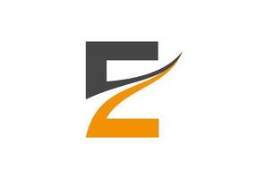 eerste brief e logo modern bedrijf typografie vector sjabloon