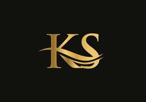 ks gekoppeld logo voor bedrijf en bedrijf identiteit. creatief brief ks logo vector