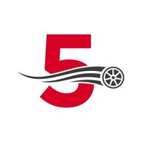 sport auto brief 5 automotive auto reparatie logo ontwerp concept met vervoer band icoon vector sjabloon