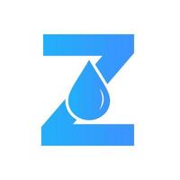 brief z water logo element vector sjabloon. water laten vallen logo symbool