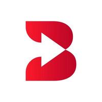 brief b financieel logo met groei pijl ontwerp. accounting element, financieel investering symbool vector sjabloon