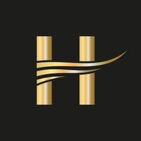 modern brief h logo monogram logotype vector sjabloon gecombineerd met luxe, mode bedrijf en bedrijf identiteit