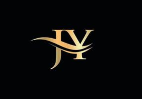 swoosh brief jy logo ontwerp voor bedrijf en bedrijf identiteit. water Golf jy logo met modern modieus vector