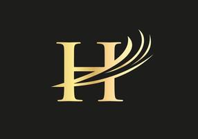 monogram h logo ontwerp vector sjabloon