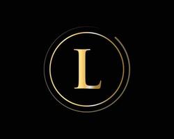brief l logo voor luxe symbool, elegant en elegant teken vector