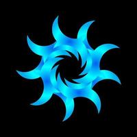 abstracte geometrische spirograaf in waterblauwe kleur vector