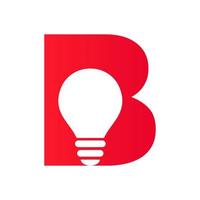 brief b elektrisch logo combineren met elektrisch lamp icoon vector sjabloon. licht lamp logotype teken symbool