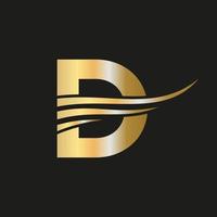 modern brief d logo monogram logotype vector sjabloon gecombineerd met luxe, mode bedrijf en bedrijf identiteit