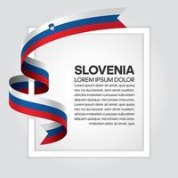 slovenië abstract golfvlag lint vector