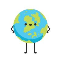 aarde karakter ontwerp. planeet vector. aarde dag mascotte. vector