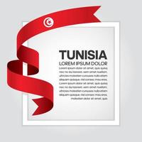Tunesië abstract golfvlag lint vector