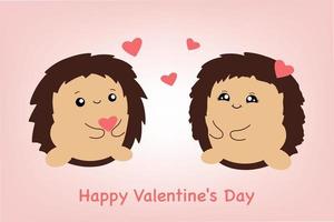 schattig egels. Valentijn met liefhebbers. vector illustratie geïsoleerd Aan roze achtergrond