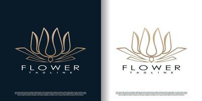 bloem logo-ontwerp met creatief concept premium vector