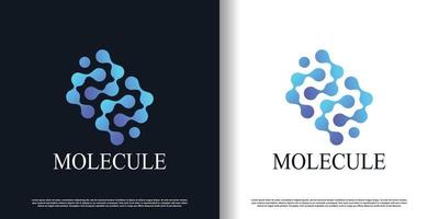 molecuul logo ontwerp vector met modern creatief uniek stijl premie vector