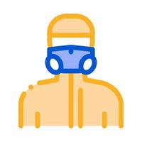 menselijk in beschermend masker icoon vector schets illustratie