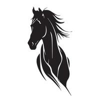 paard minimaal vector icoon. mooi hengst. modern ruiter logo. schoon gemakkelijk silhouet