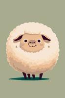 schapen tekenfilm tekening. vector illustratie van schattig vrolijk boerderij dier. geïsoleerd aanbiddelijk baby.