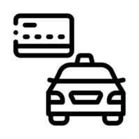 credit kaart betaling voor taxi Diensten online icoon vector illustratie