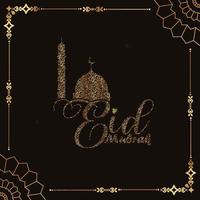 eid mubarak vector post ontwerp door goud Arabisch woorden schoonschrift