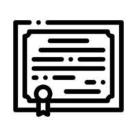 certificaat licentie lijn icoon vector illustratie teken
