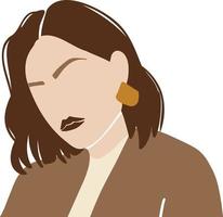 abstract kort haar- vrouw illustratie vector