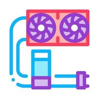 water koeler computer een deel kleur icoon vector illustratie