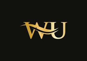 modern wu logotype voor luxe branding. eerste wu brief bedrijf logo ontwerp vector