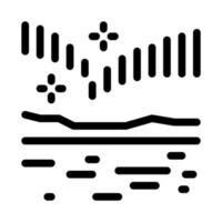 noordelijk lichten icoon vector schets symbool illustratie