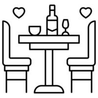 avondeten tafel welke kan gemakkelijk Bewerk of aanpassen vector