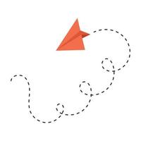 kleur papier vliegtuig icoon vector illustratie