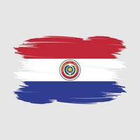 Paraguay vlag borstel vector illustratie