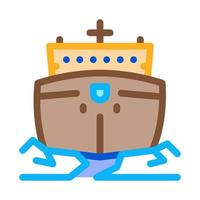 ijsbreker schip icoon vector schets symbool illustratie