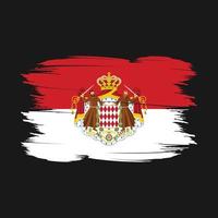 Monaco vlag borstel vector illustratie