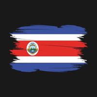 costa rica vlag borstel vector illustratie