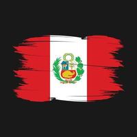 Peru vlag borstel vector illustratie