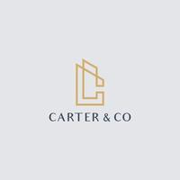 initialen alfabet brieven cc of c monogram logo vector