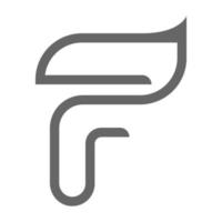brief f logo icoon ontwerp vector