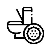 bacterie kiem en toilet kom vector teken icoon