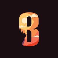 alfabet b buitenshuis logo vector