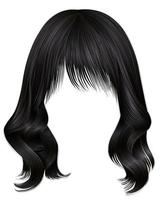 modieus vrouw lang haren brunette donker bruin kleuren . schoonheid mode . realistisch 3d vector