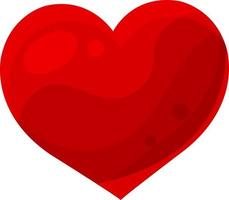 vector clip art helder rood hart, valentijn, liefde symbool, Nee achtergrond