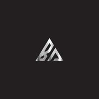 plein monogram ba brief logo vector