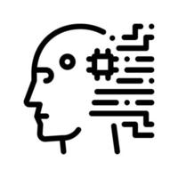 cyborg kunstmatig intelligentie- vector teken icoon