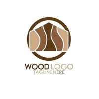 hout logo sjabloon icoon illustratie ontwerp vector, gebruikt voor hout fabrieken, hout plantages, log verwerken, hout meubilair, hout magazijnen met een modern minimalistische concept vector